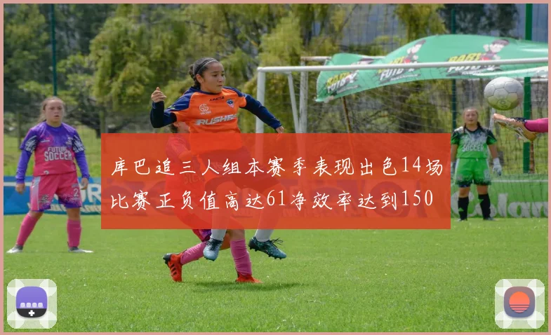 库巴追三人组本赛季表现出色14场比赛正负值高达61净效率达到150